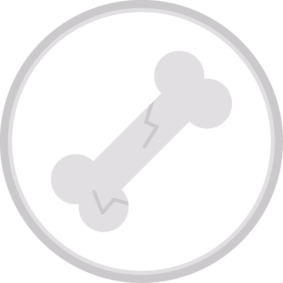 Bone Flat Circle Uni Icon vector