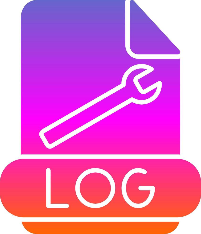 Log Format Glyph Gradient Icon vector