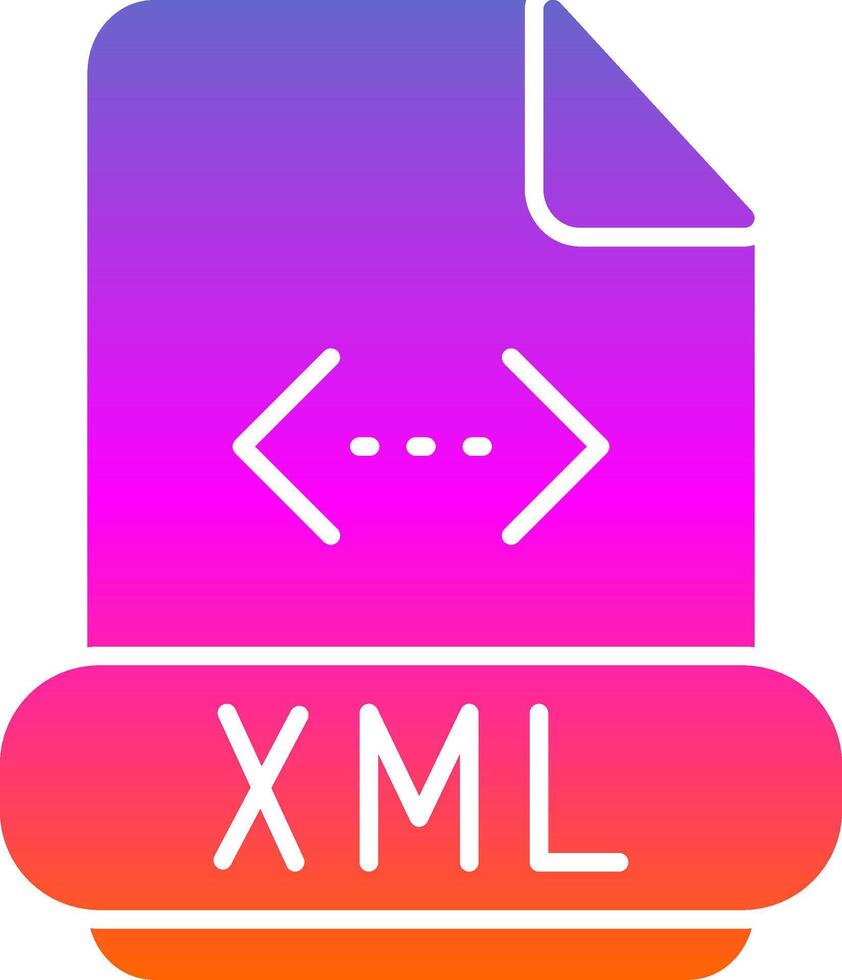 Xml Glyph Gradient Icon vector