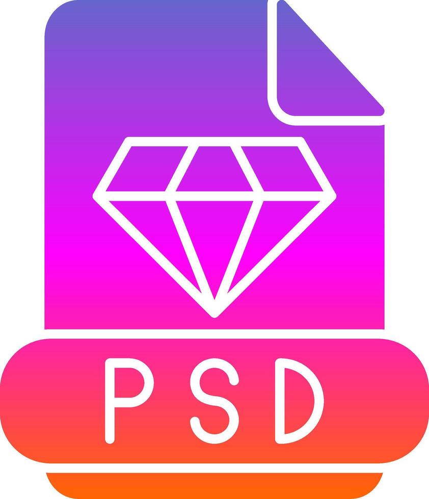 Psd Glyph Gradient Icon vector