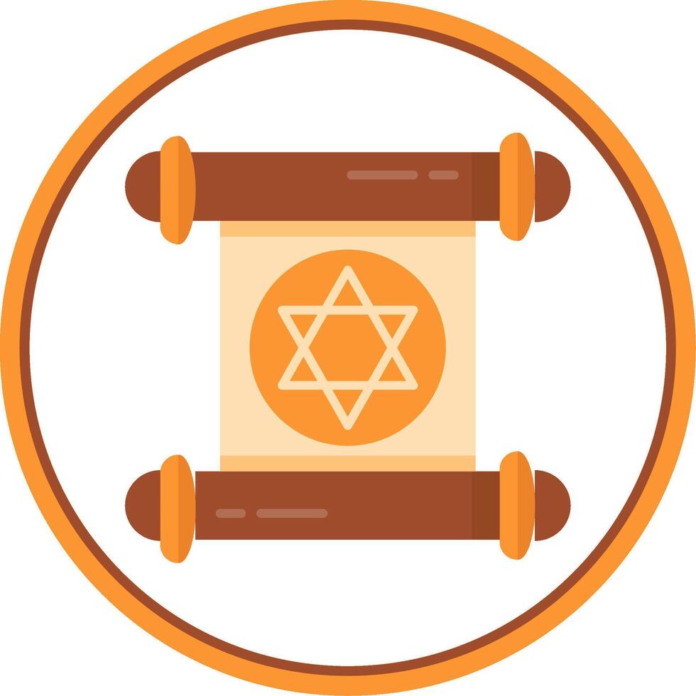 Papyrus Flat Circle Uni Icon vector