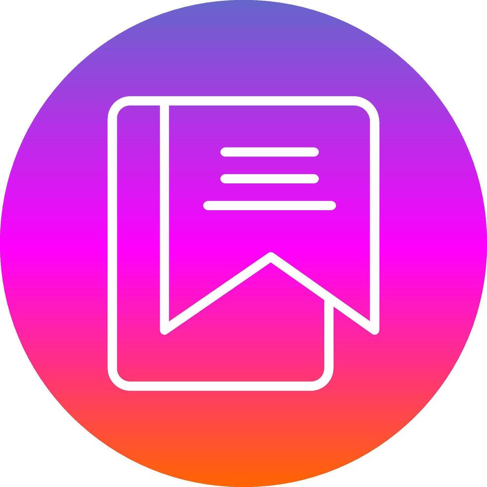Bookmark Glyph Gradient Icon vector