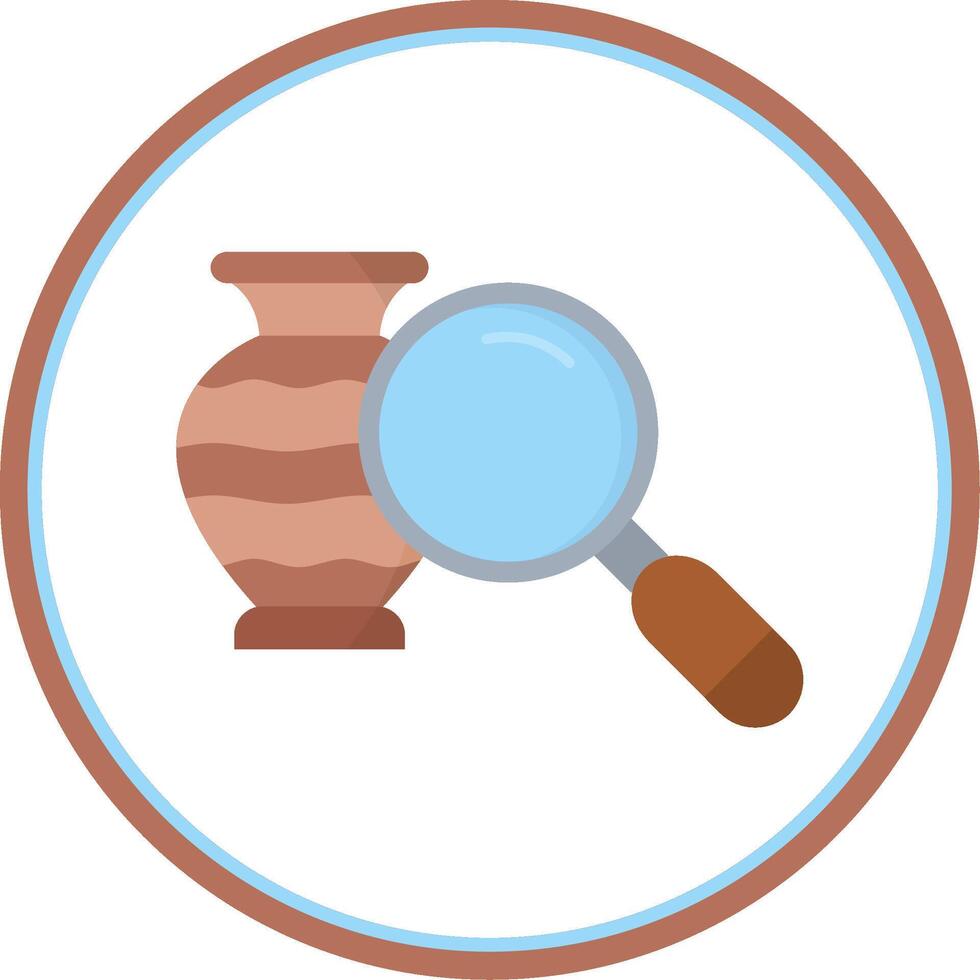 Loupe Flat Circle Uni Icon vector