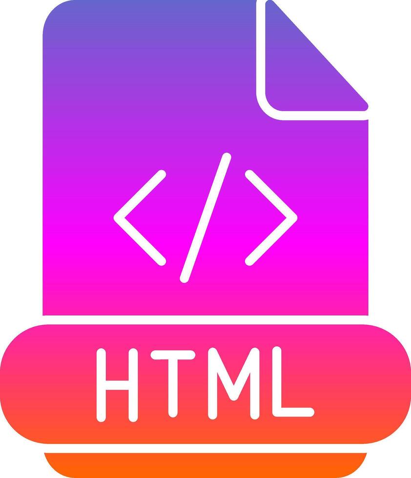 Html Glyph Gradient Icon vector