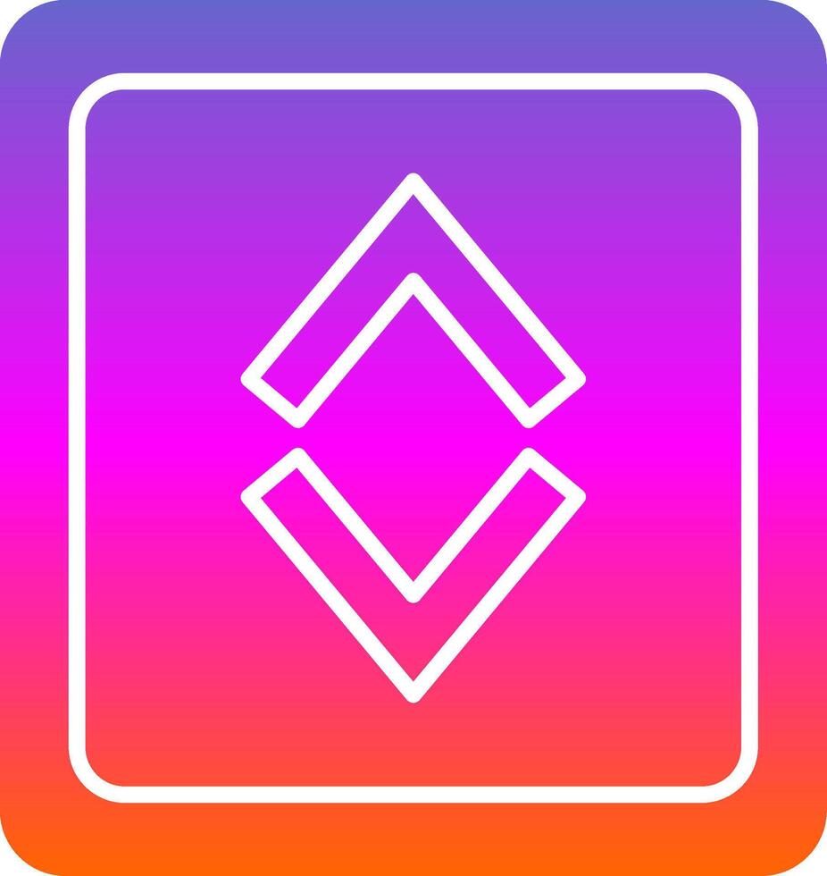 Up Down Glyph Gradient Icon vector