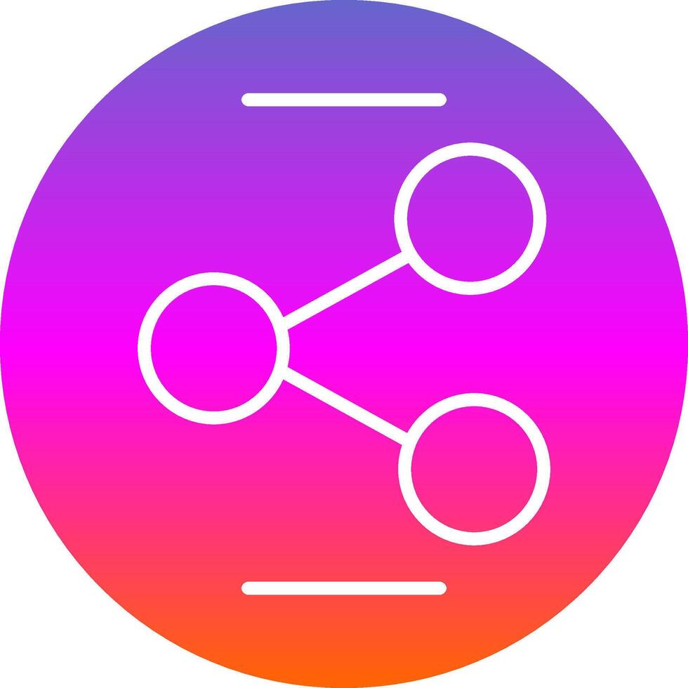 Share Glyph Gradient Icon vector