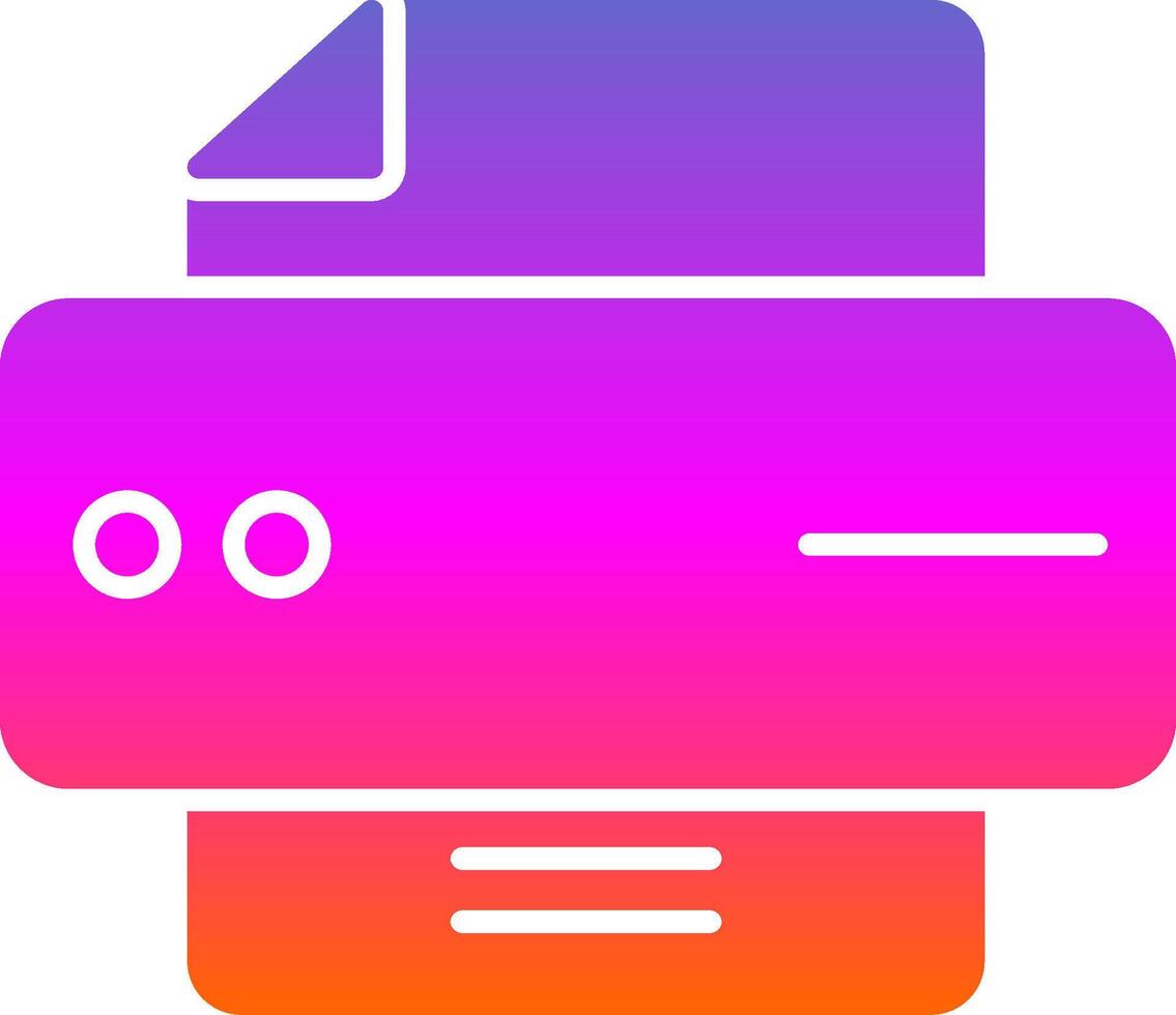 Printer Glyph Gradient Icon vector