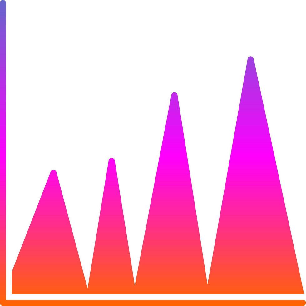 Graph Glyph Gradient Icon vector