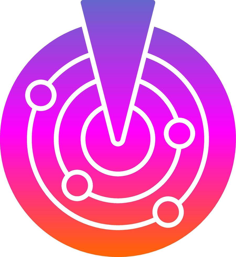 Radar Glyph Gradient Icon vector