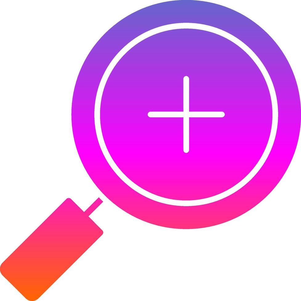 Zoom In Glyph Gradient Icon vector