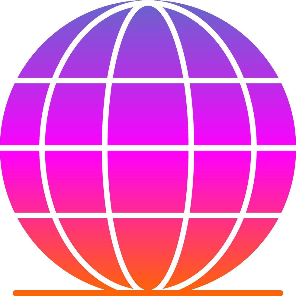 Worldwide Glyph Gradient Icon vector