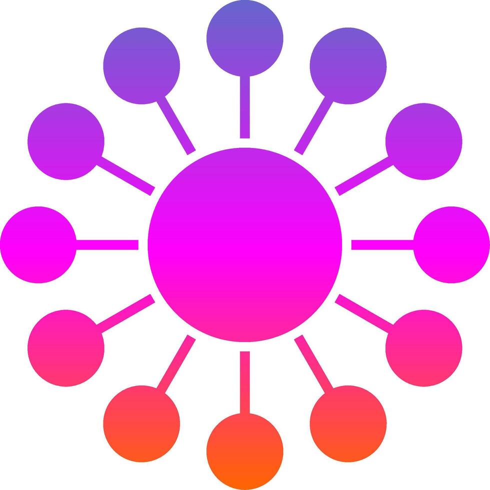 Diagram Glyph Gradient Icon vector