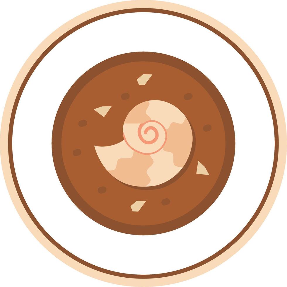 Fossil Flat Circle Uni Icon vector