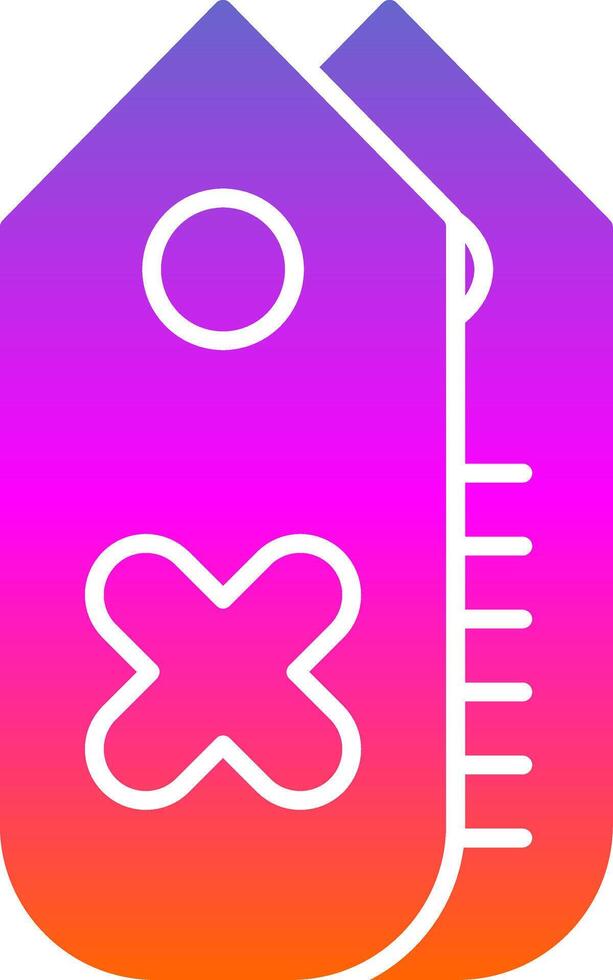 Tag Glyph Gradient Icon vector