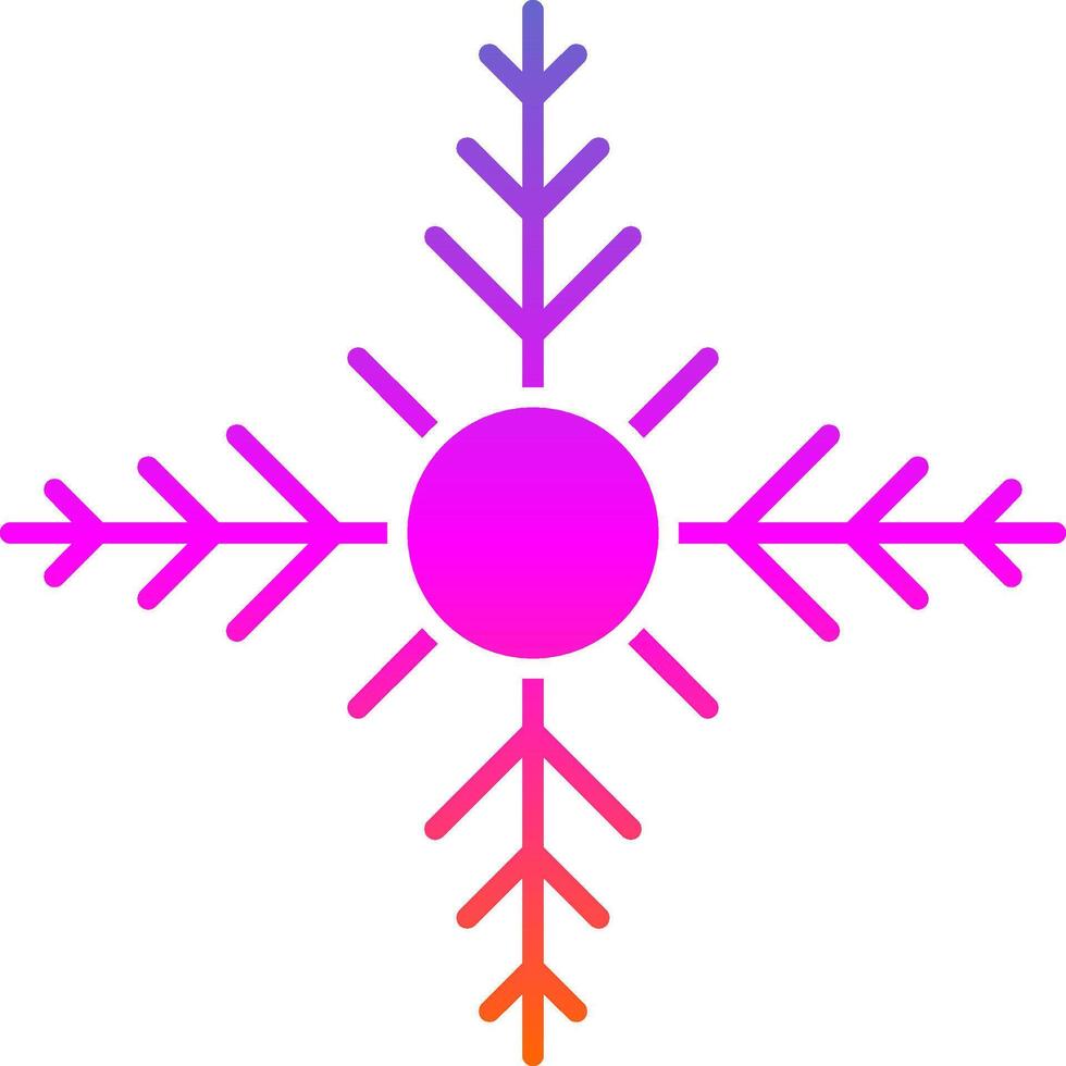 Snowflake Glyph Gradient Icon vector