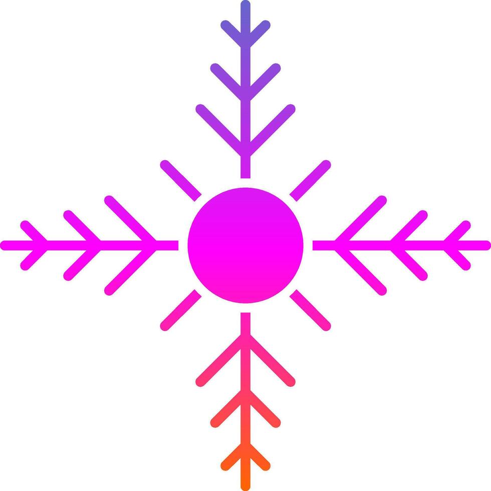 Snowflake Glyph Gradient Icon vector