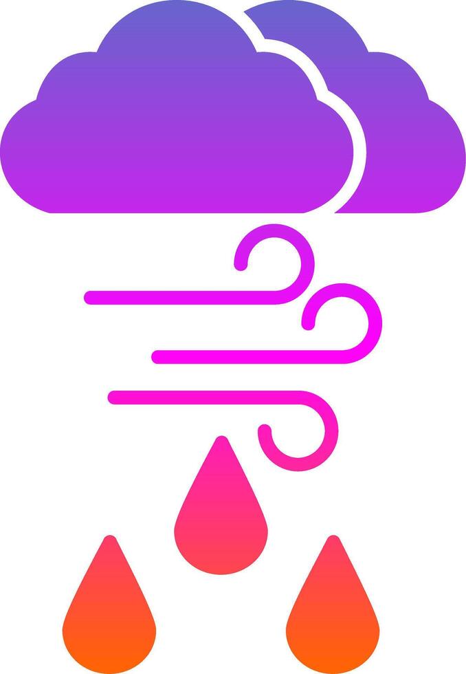 Humidity Glyph Gradient Icon vector