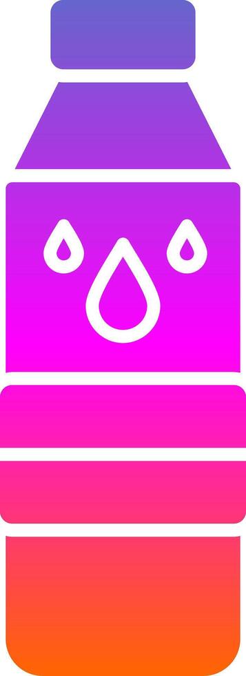 Water Bottle Glyph Gradient Icon vector