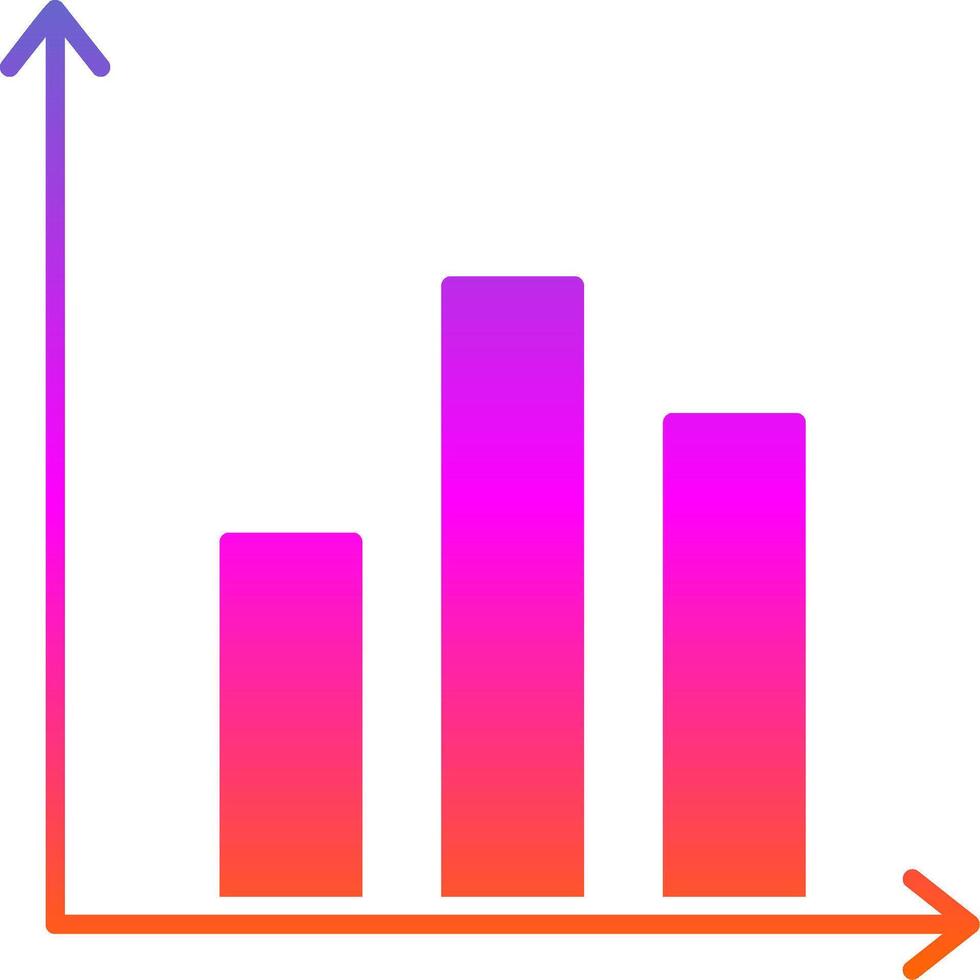 predicción glifo degradado icono vector