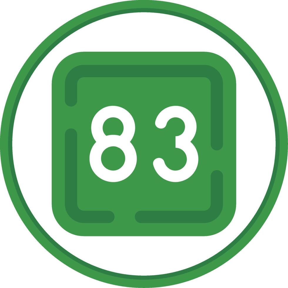 Eighty Three Flat Circle Uni Icon vector
