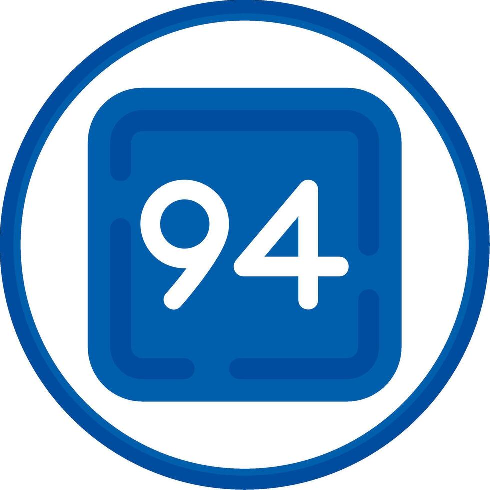 Ninety Four Flat Circle Uni Icon vector