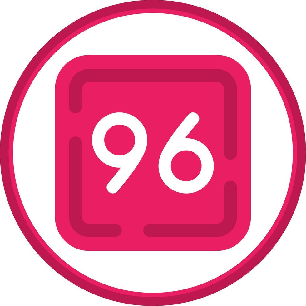 Ninety Six Flat Circle Uni Icon vector