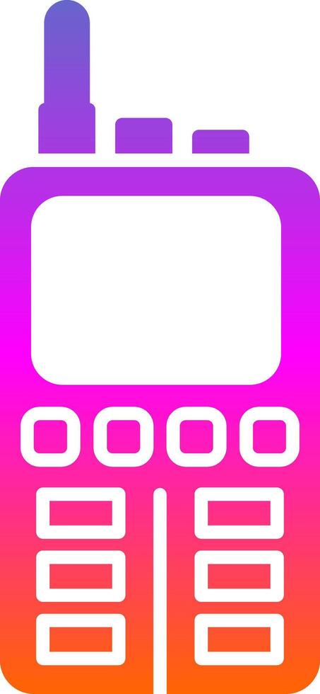 Walkie Talkie Glyph Gradient Icon vector