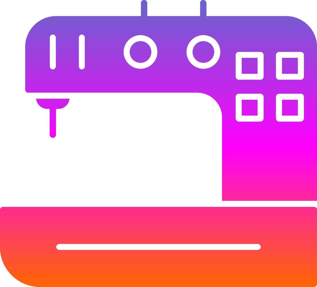 Sewing Machine Glyph Gradient Icon vector