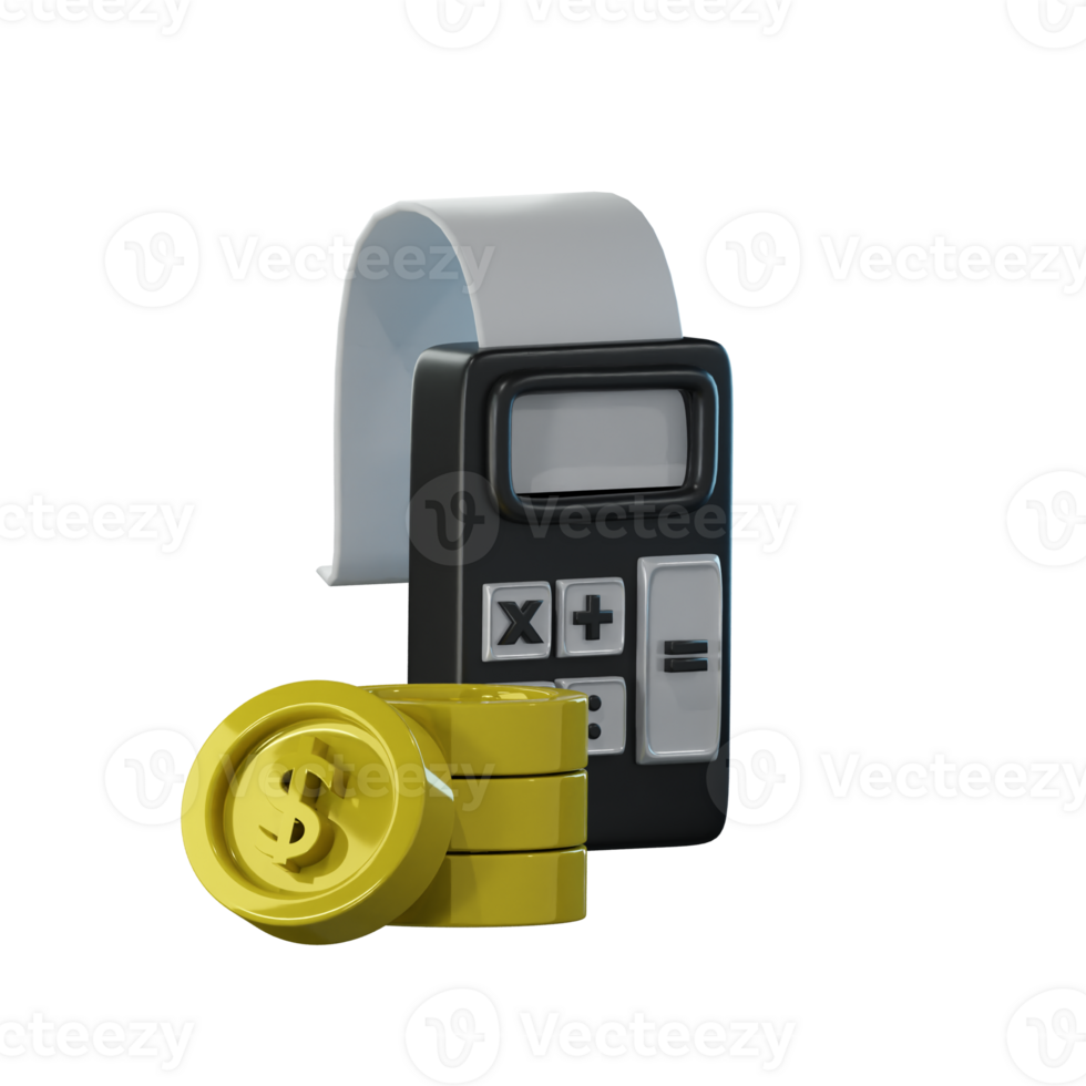 3D Stacked Coins With Edc Machine png