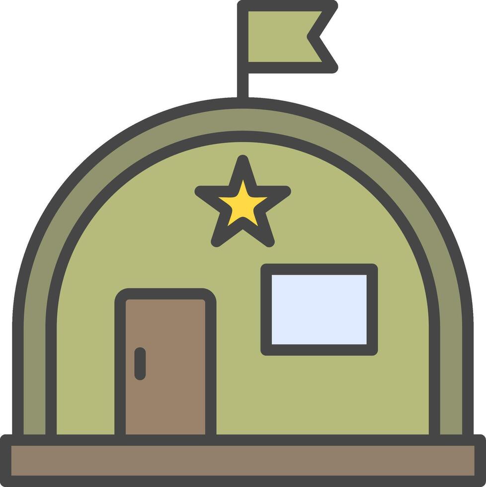 Military Warehouse Vector Icon