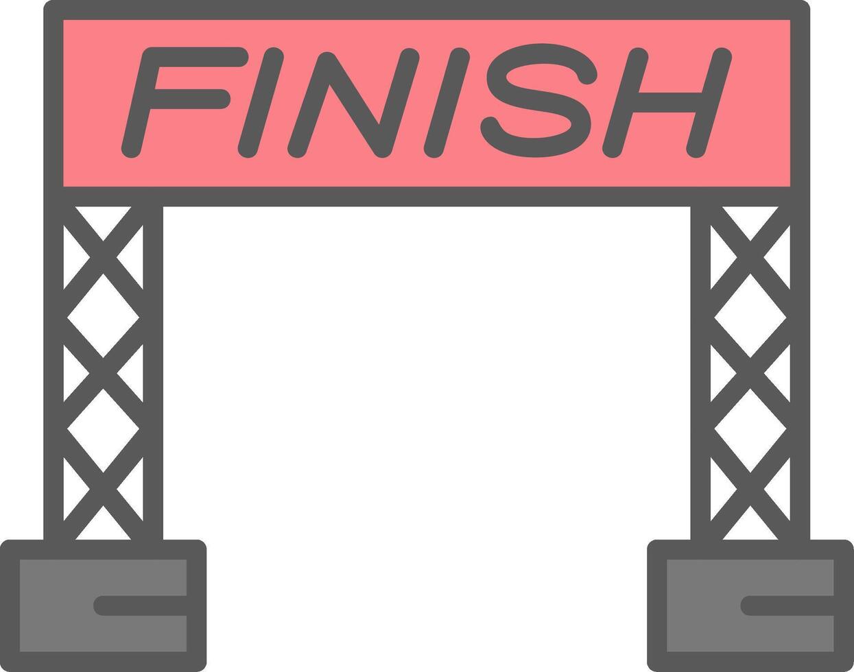 Finish Line Vector Icon