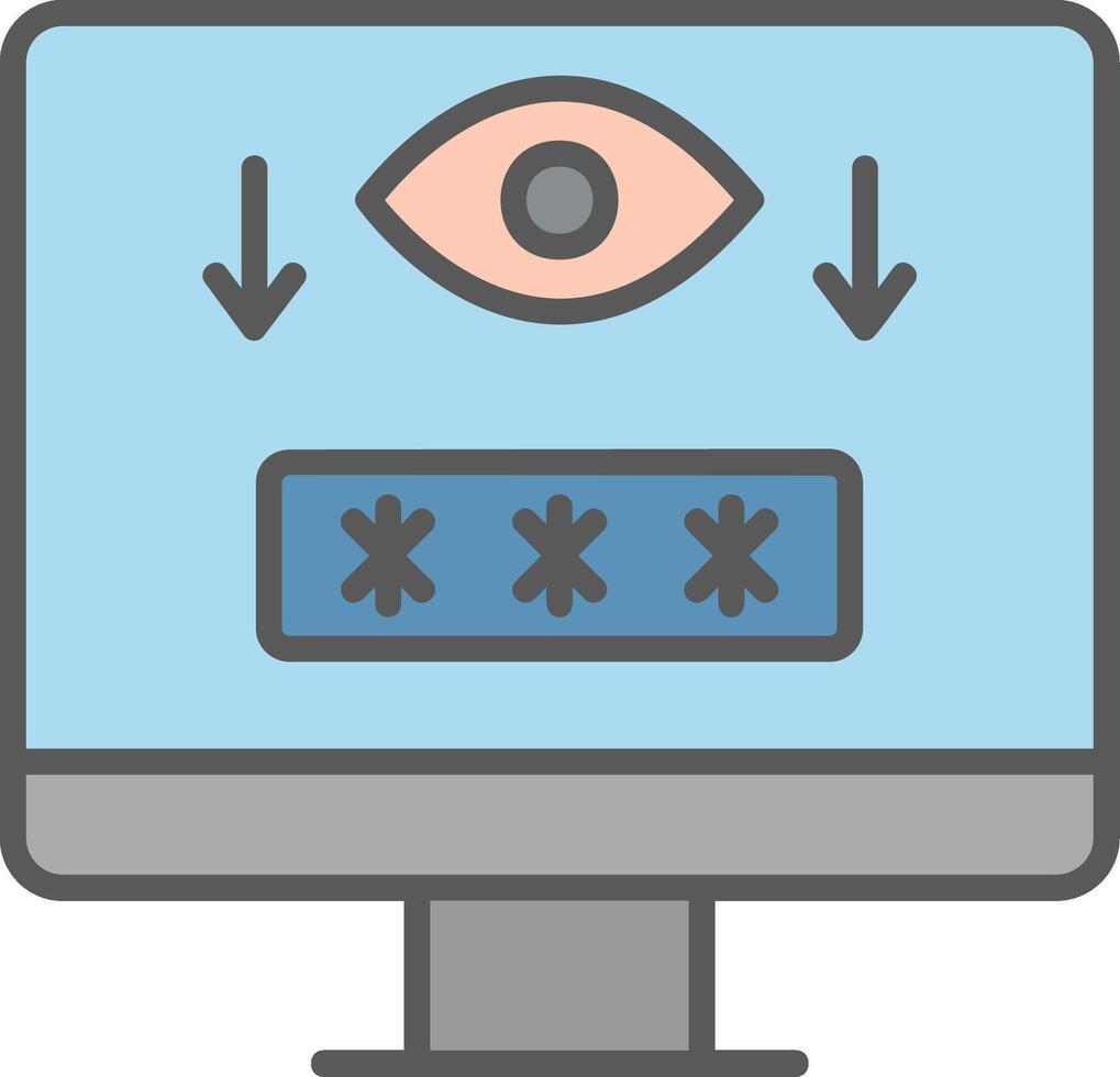 Computer Spyware Vector Icon