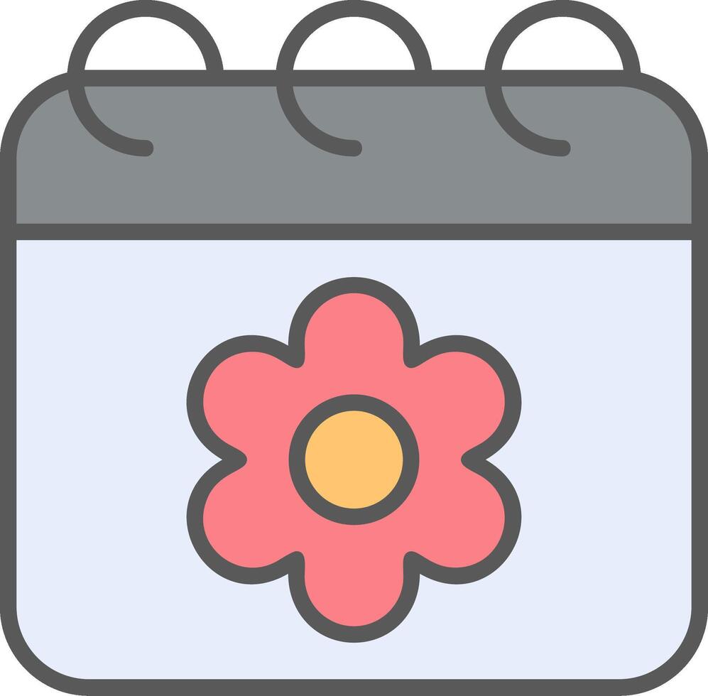 Sakura Date Vector Icon