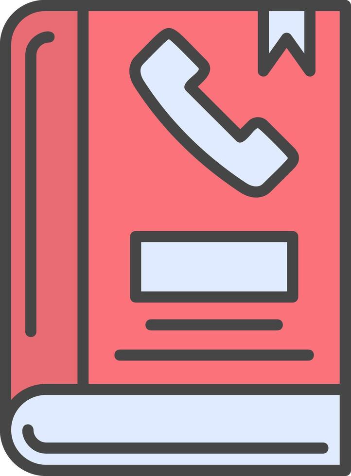 Phone Book Vector Icon
