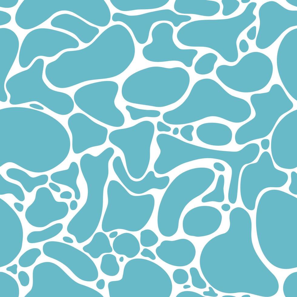 Abstract seamless pattern vector. Simple and minimal wallpaper. Blue shapeless ornament on white background. Wave and foam on beach. vector