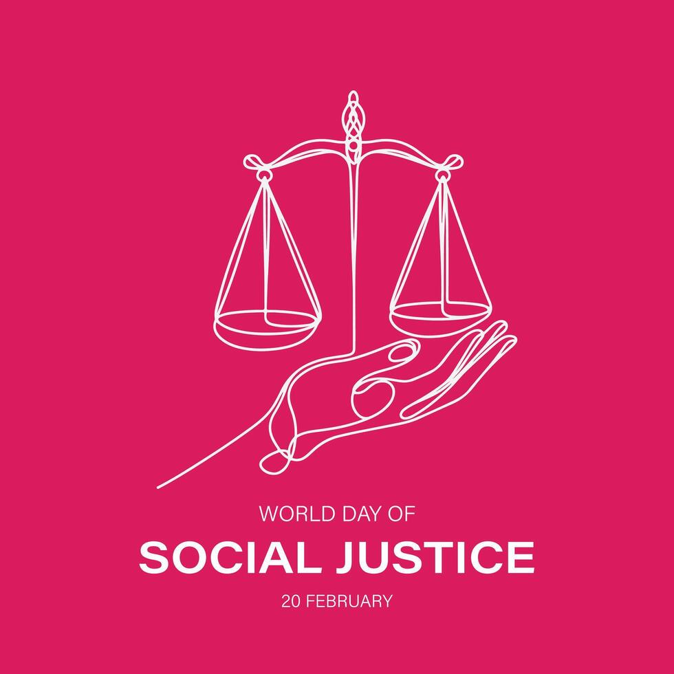 mundo día de social justicia vector social medios de comunicación enviar