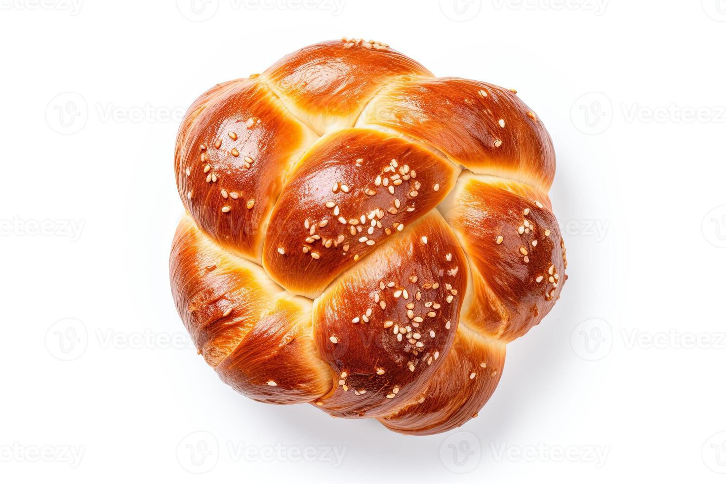 AI generated pretzel bread closeup photo