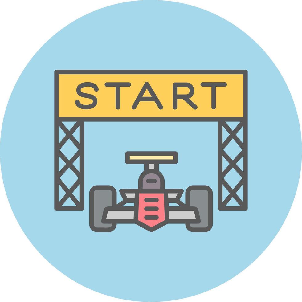 Starting Race  Vector Icon