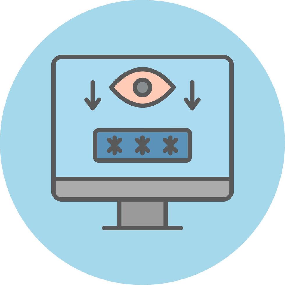 Computer Spyware Vector Icon