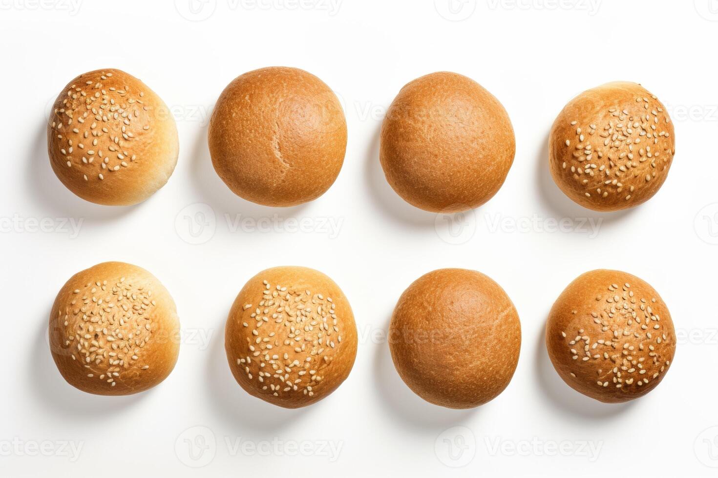 AI generated bun bread closeup photo