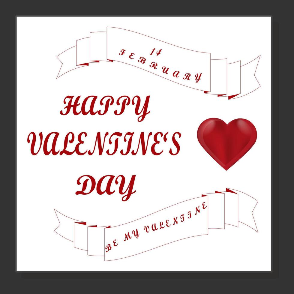 Beautiful illustration on theme of celebrating annual holiday Valentine's Day vector