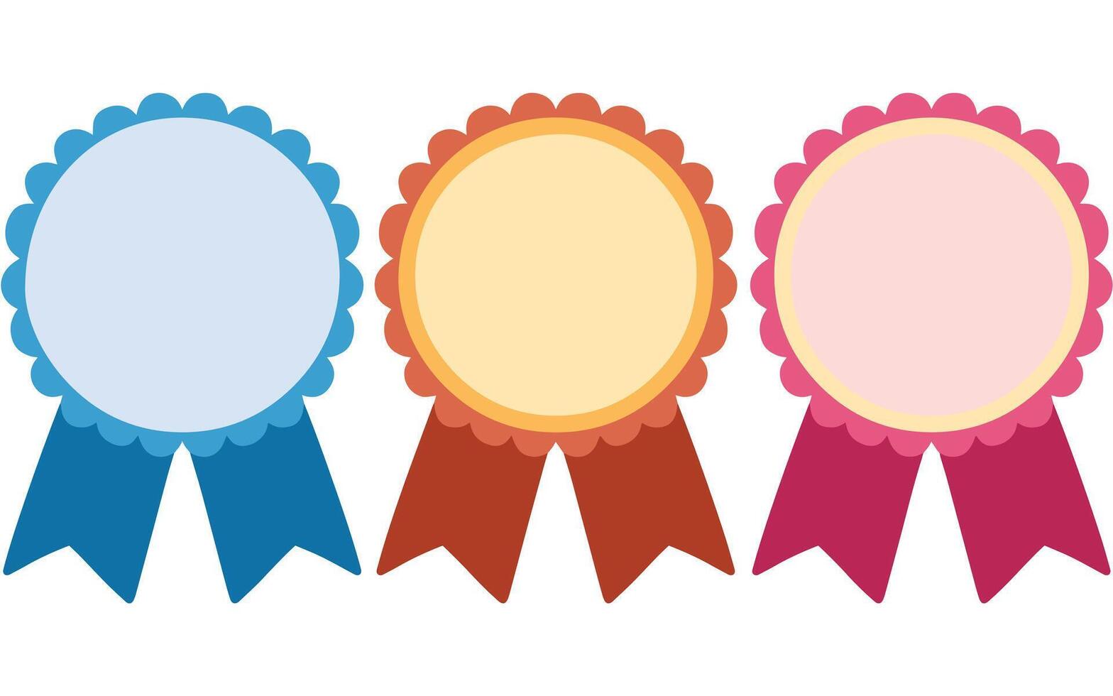 Medals Award Clipart Vector Set. isolated on white background