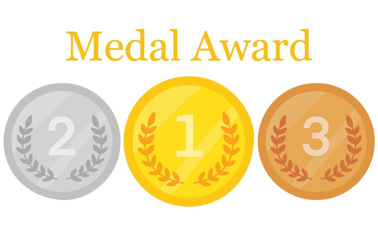 medals badge Award Clipart Vector Set. isolated on white background