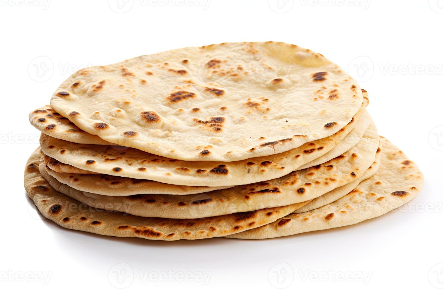 AI generated Nan bread close up photo