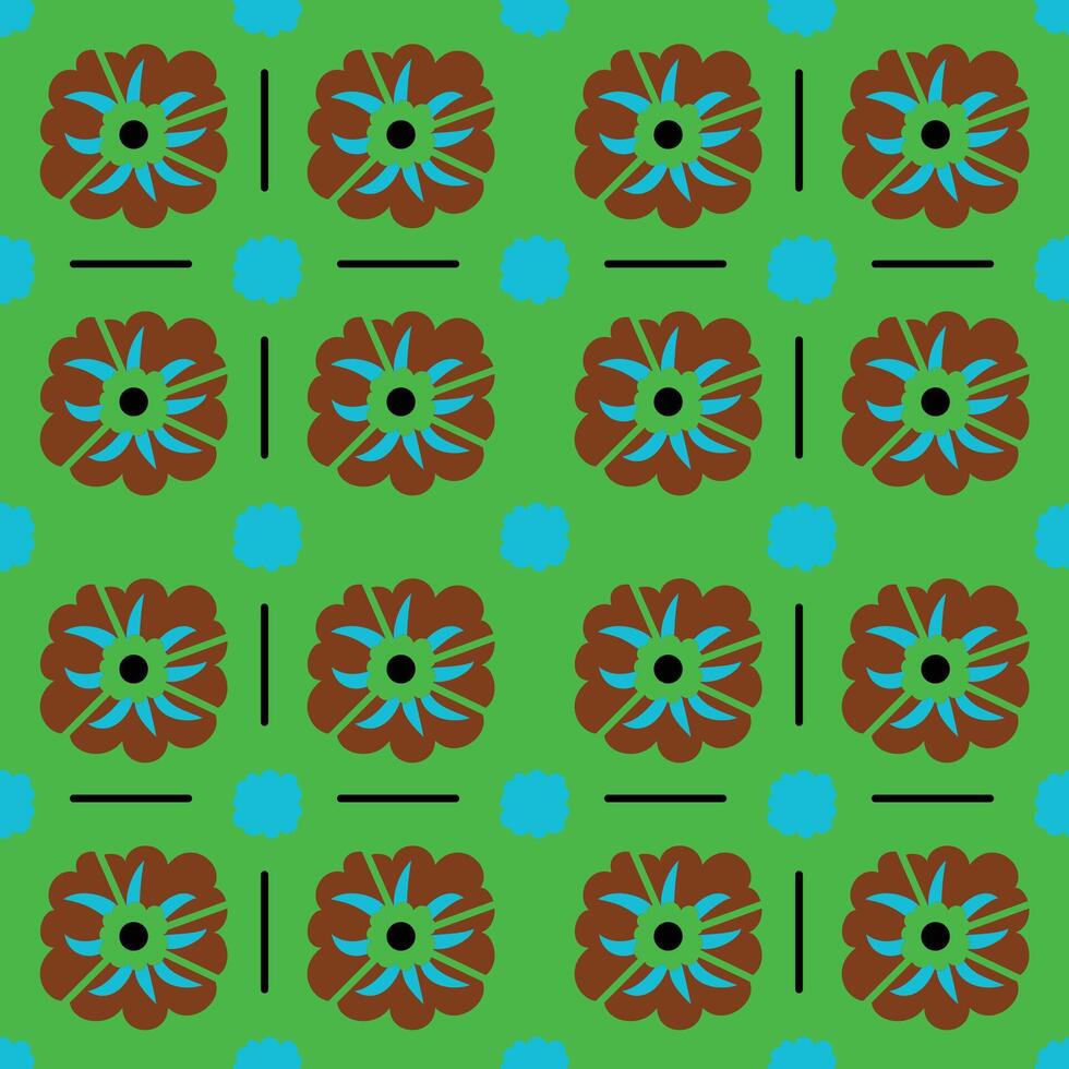 Vector Seamless Pattern Flower Design
