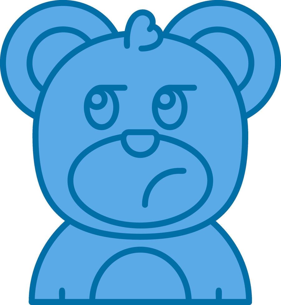 Liar Blue Line Filled Icon vector