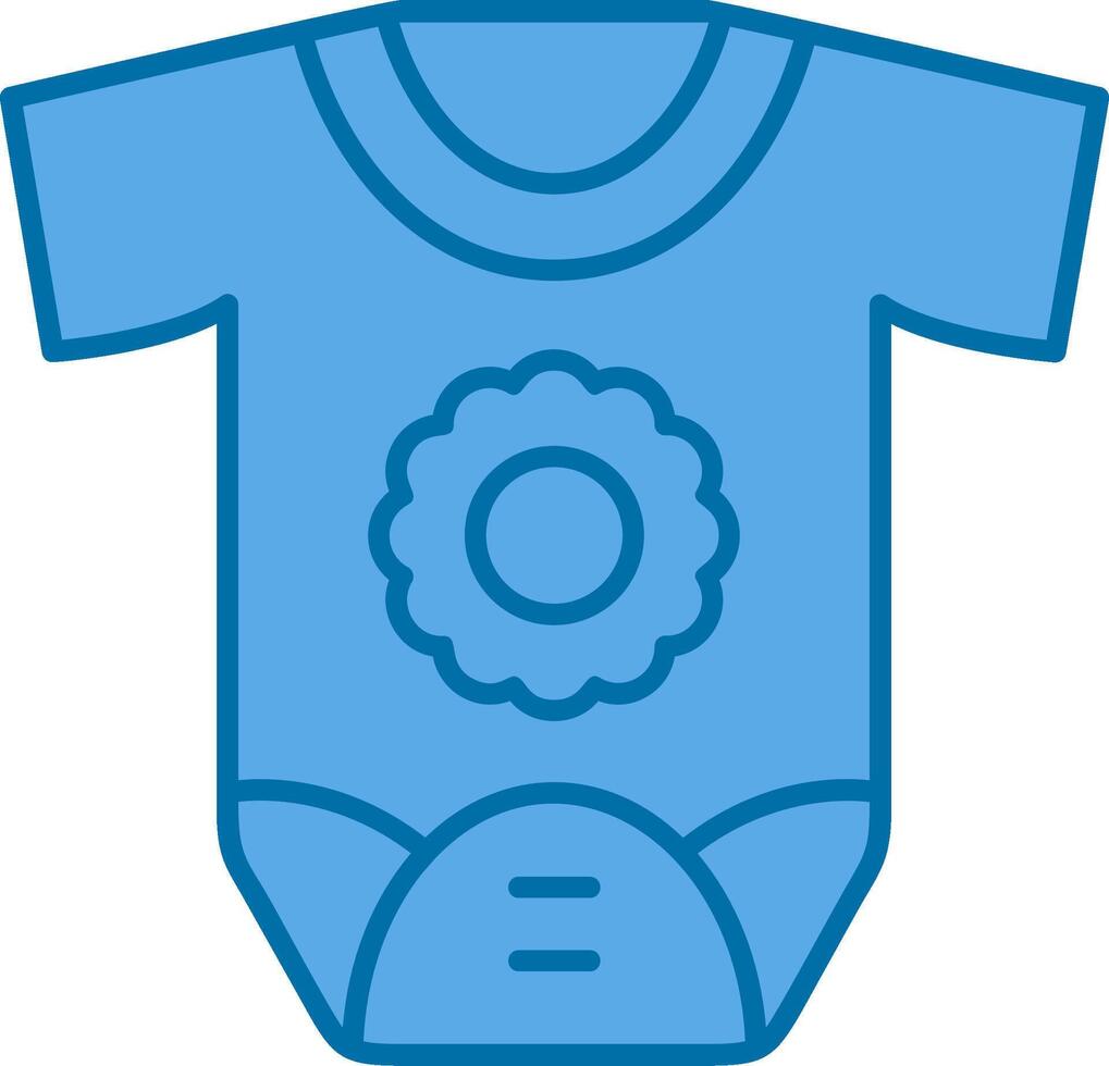 recién nacido azul línea lleno icono vector