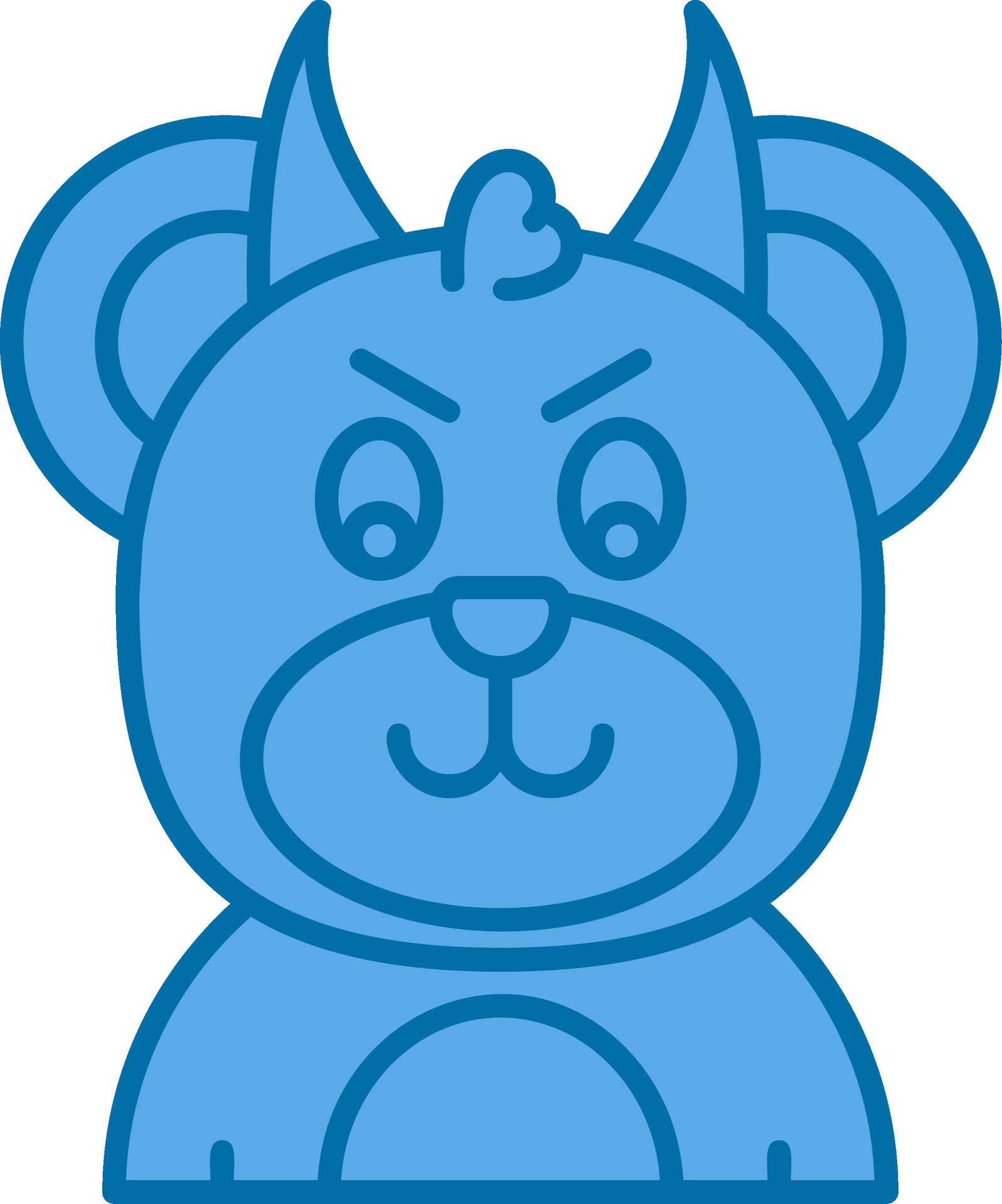 Demon Blue Line Filled Icon 38892168 Vector Art at Vecteezy
