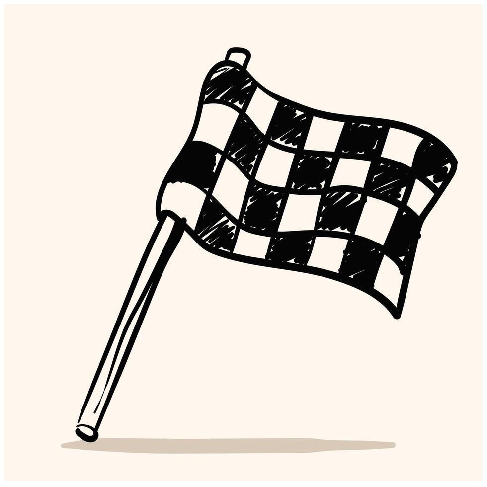 Sporty traffic victory signal old flat wave object 1. Doodle and line art illustration style vector