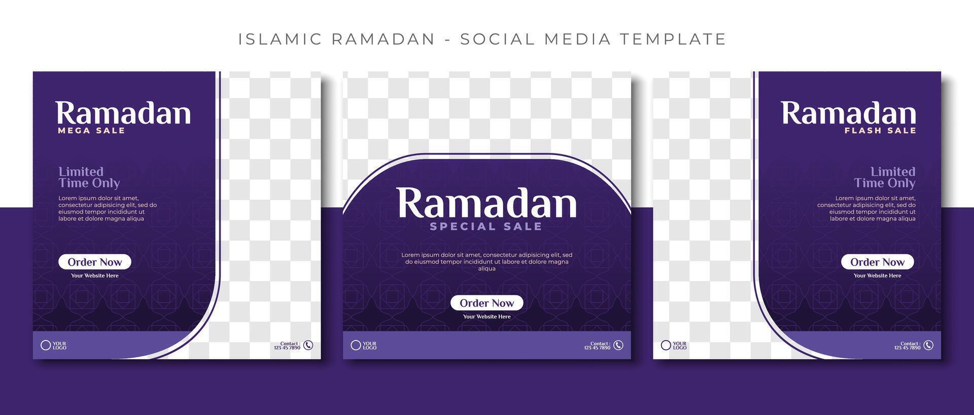 Ramadán islámico venta, verde social medios de comunicación enviar modelo diseño, evento promoción vector bandera